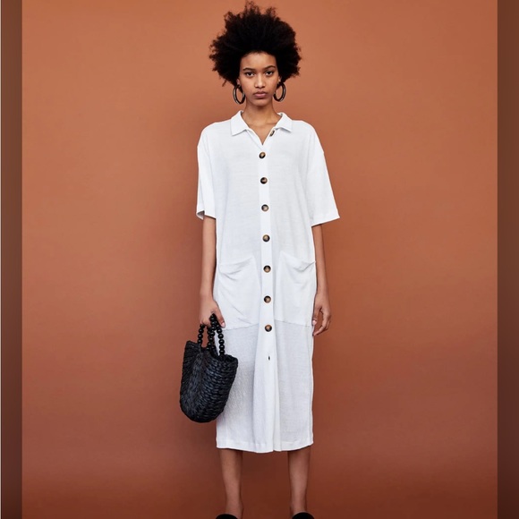 Zara Knit Button Dress - Picture 1 of 9